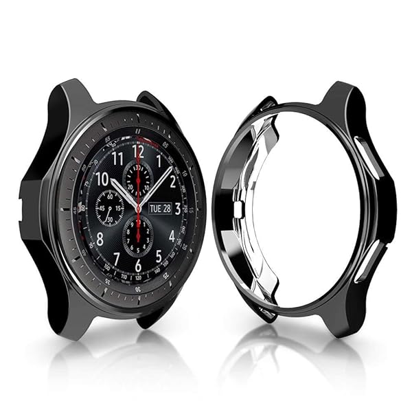 FitTurn FitTurn Compatible with Gear S3 Frontier SM-R760 Case,Soft TPU Fashion Metal Color Frame Shock Resistant Proof Cover Protector Shell for Samsung Gear S3 Frontier SM-R760, Galaxy Watch 46mm SM-R800