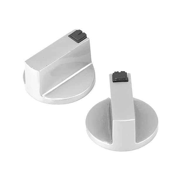 Universal 6mm Zinc Alloy Stove Knobs - Pack of 8 Silver Control Knobs for Gas Oven & Cooktop