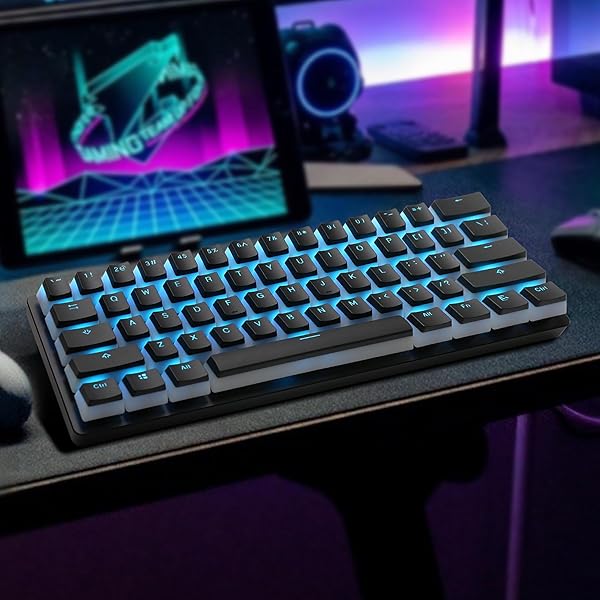 Happy Balls Happy Balls PBT Backlit Pudding Keycap Set for 61/87/104 MX Switches - Translucent OEM Profile (Black) - View 3 of 10