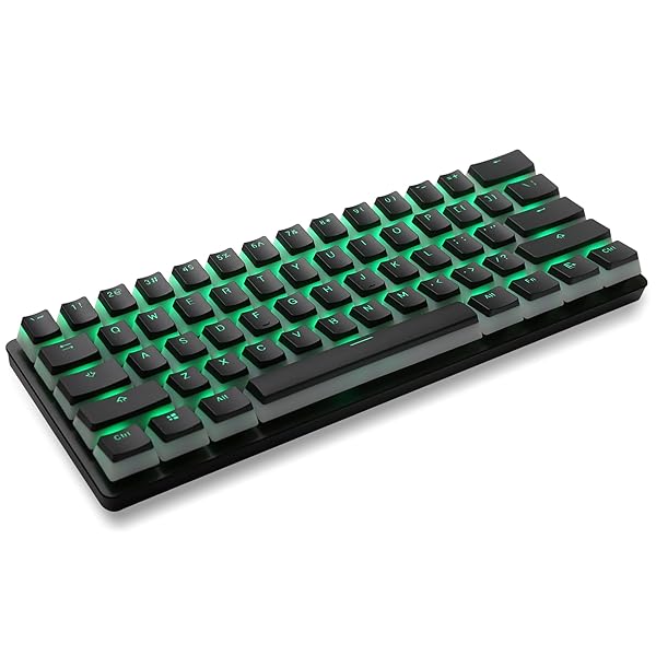 Happy Balls Happy Balls PBT Backlit Pudding Keycap Set for 61/87/104 MX Switches - Translucent OEM Profile (Black) - View 9 of 10