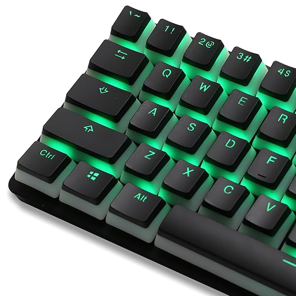 Happy Balls Happy Balls PBT Backlit Pudding Keycap Set for 61/87/104 MX Switches - Translucent OEM Profile (Black)