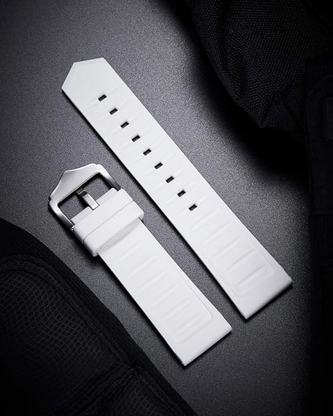 BINLUN BINLUN Silicone Rubber Watch Band Replacement Strap for Men and Women in Multiple Colors and Sizes for Smart Watches - View 3 of 7
