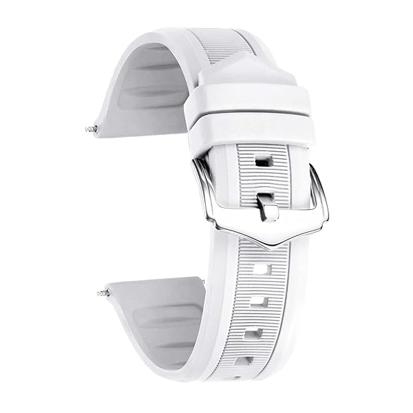 BINLUN Silicone Rubber Watch Band Replacement Strap for Men and Women in Multiple Colors and Sizes for Smart Watches