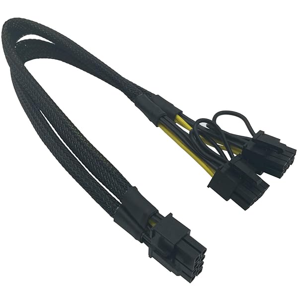 COMeap COMeap 8 Pin PCIe Power Cable for Dell T3600 T3610 T5600 T5610 T7600 T7610 - Dual 8 Pin (6+2) Adapter, 13-inch (34cm) - View 2 of 7