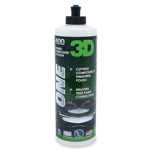 3D 3D One Car Scratch & Swirl Remover - Ultimate Rubbing Compound & Polish for Perfect Paint Correction (16oz)