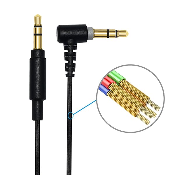 Learsoon Replacement MDR-10R Headphones Cable Extension Cords for Sony WH-1000XM Series and More Black - View 2 of 7