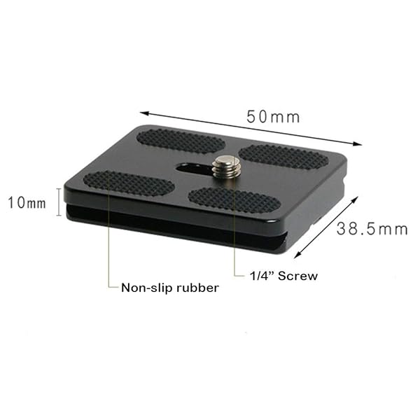 Harwerrel Harwerrel 50mm Quick Release Plate for Arca-Swiss Standard Camera Tripod Ballhead Pack of 2 - View 3 of 5
