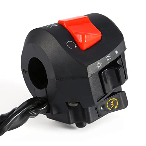 Acouto "Acouto 7/8" Motorcycle Handlebar Control Switch Set - Horn, Turn Light, Headlight & Engine Stop" - View 7 of 10