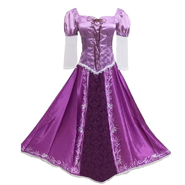 Hotcostyle Hotcostyle Purple Lepe Cosplay Costume Princess Lepe Dress Magic Dress for Kids and Adults Perfect for Parties and Events