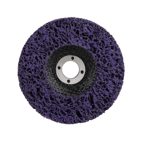 Hilitand Hilitand 5Pcs Poly Strip Wheel Disc for Paint and Rust Removal Quality Angle Grinder Discs 10000rpm 60# Purple - View 2 of 8