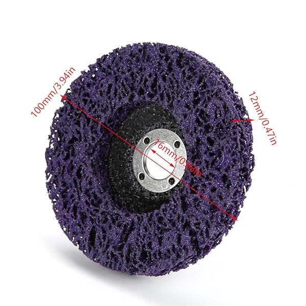 Hilitand Hilitand 5Pcs Poly Strip Wheel Disc for Paint and Rust Removal Quality Angle Grinder Discs 10000rpm 60# Purple - View 4 of 8