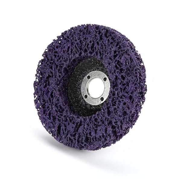 Hilitand Hilitand 5Pcs Poly Strip Wheel Disc for Paint and Rust Removal Quality Angle Grinder Discs 10000rpm 60# Purple - View 8 of 8