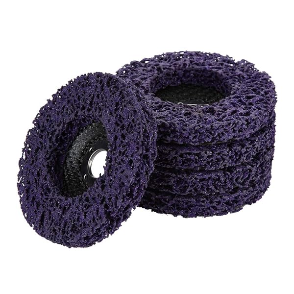 Hilitand Hilitand 5Pcs Poly Strip Wheel Disc for Paint and Rust Removal Quality Angle Grinder Discs 10000rpm 60# Purple