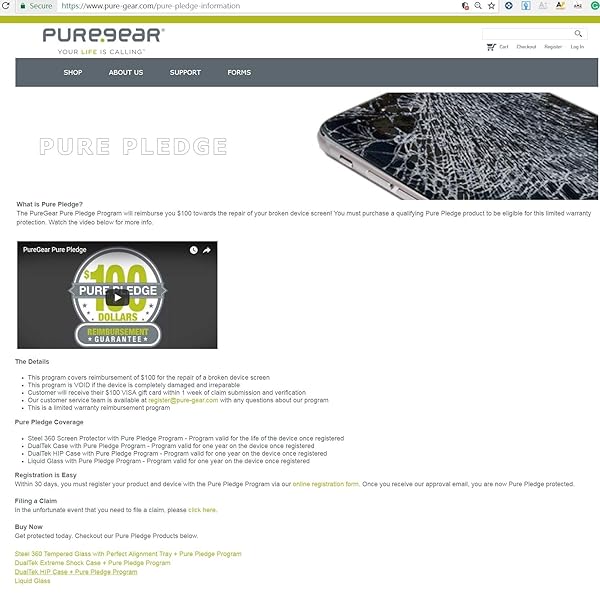 PureGear PureGear Steel 360 Tempered Glass Screen Protector for iPhone Xs MAX - Easy Install & $100 Repair Guarantee - View 5 of 7