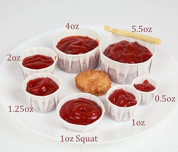 Golden Apple Golden Apple 0.5oz 250ct Compostable White Paper Souffle Portion Cups for Measuring Medicine Samples Jello Shots Harvest Paper - View 4 of 5