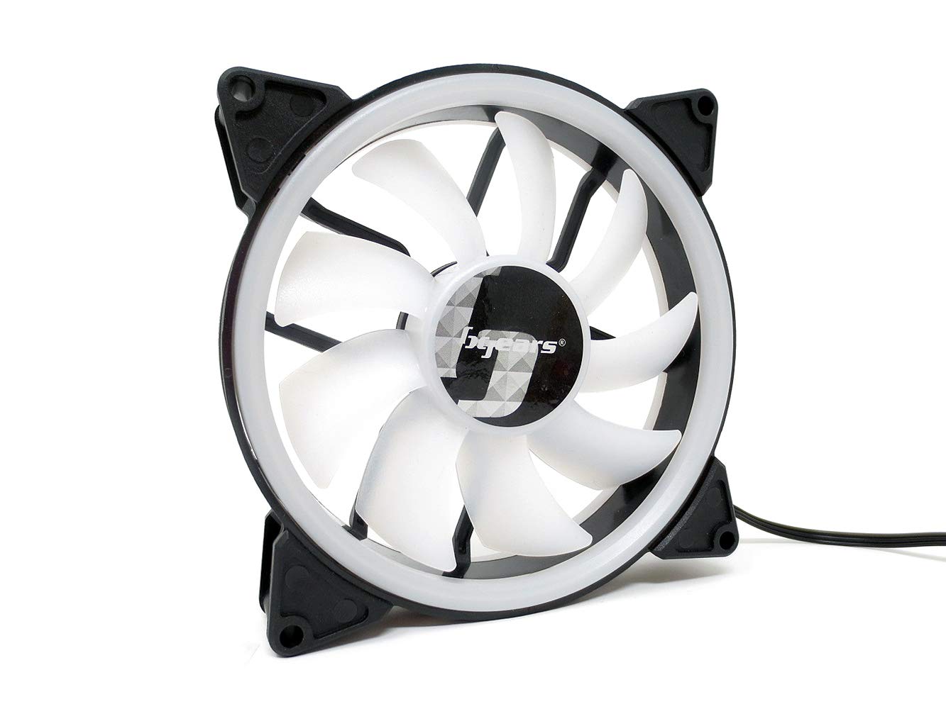 Bgears b-DualRing 120 White Cooling Fan for Efficient Heat Dissipation and Silent Operation