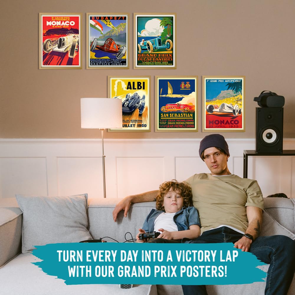 Wallbuddy Wallbuddy Set of 6 Grand Prix Posters for Formula and Motor Racing 11 x 17 Size - View 4 of 6