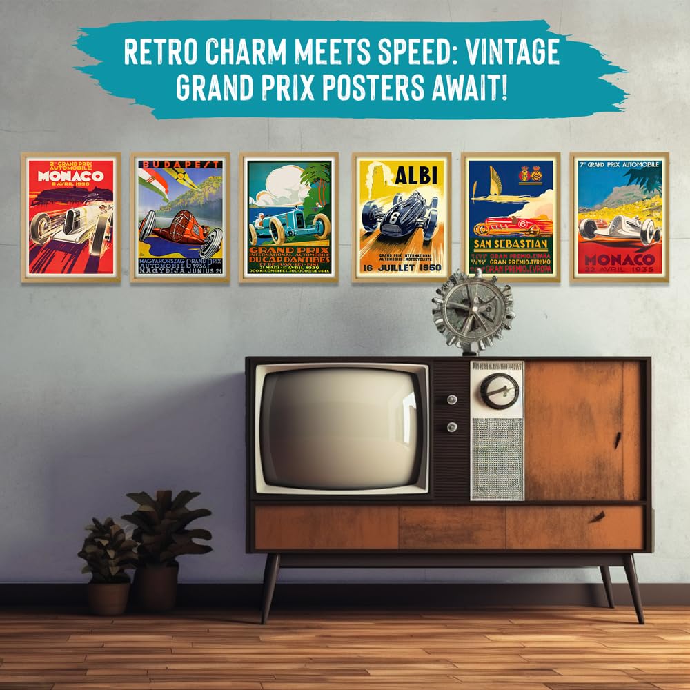Wallbuddy Wallbuddy Set of 6 Grand Prix Posters for Formula and Motor Racing 11 x 17 Size - View 5 of 6