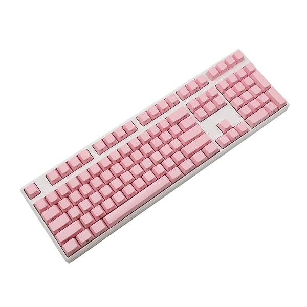 YMDK YMDK Pink PBT Keycaps - 108 ANSI OEM Profile for MX Switches | Thick Side-Printed Mechanical Keyboard Keycap Set - View 3 of 3