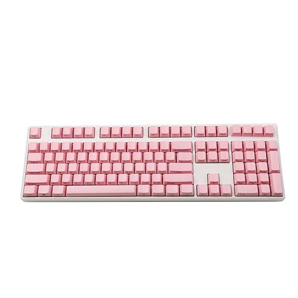 YMDK YMDK Pink PBT Keycaps - 108 ANSI OEM Profile for MX Switches | Thick Side-Printed Mechanical Keyboard Keycap Set - View 2 of 3