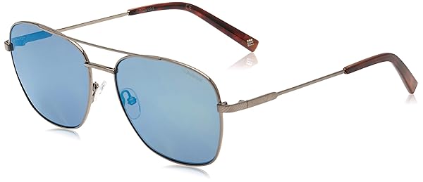 Shop Polaroid Men's PLD 2068/S/X Square Sunglasses - Ruthenium Polarized Gray Mirrored Blue, 58mm, 17mm