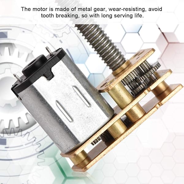 Hilitand DC 12V Gear Motor 1024GA20 - High Torque N20 Motor with M4 x 55mm Shaft, 200RPM Speed - View 3 of 10