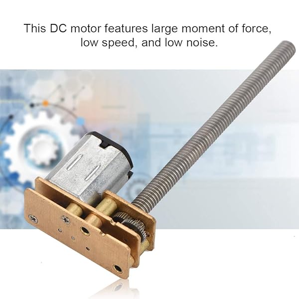 Hilitand DC 12V Gear Motor 1024GA20 - High Torque N20 Motor with M4 x 55mm Shaft, 200RPM Speed - View 6 of 10