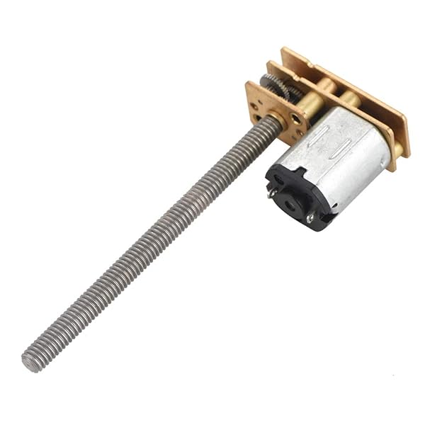 Hilitand DC 12V Gear Motor 1024GA20 - High Torque N20 Motor with M4 x 55mm Shaft, 200RPM Speed - View 2 of 10