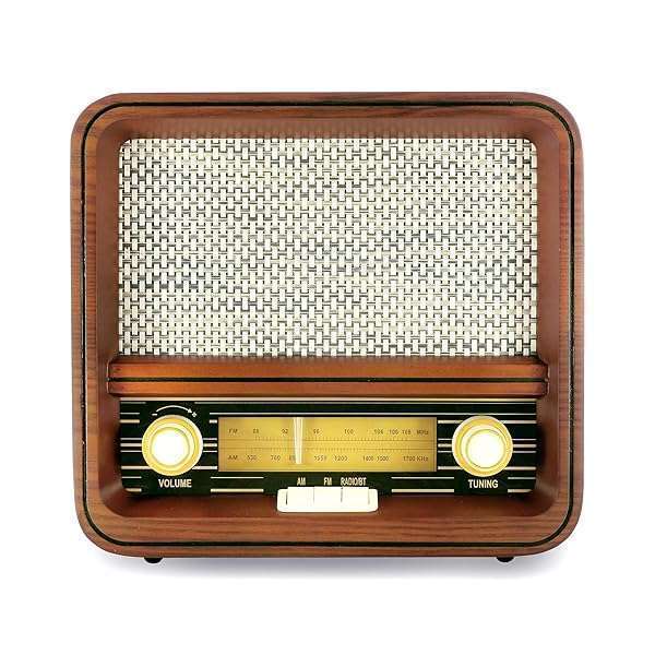 Fuse RAD-V1 Vintage Wood Retro Radio: Bluetooth AM/FM Speaker in Mid Century Modern Design
