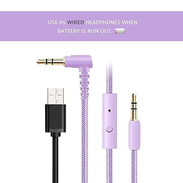 Riwbox Riwbox CT-7S Cat Ear Wireless Headphones for Kids - 85dB Volume Limiting, LED Lights, Microphone for Laptop/PC/TV (Purple & Green) - View 9 of 9