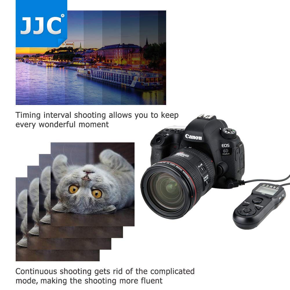 JJC JJC Intervalometer Timer Remote Control Shutter Release for Canon EOS R Series 5D 6D 7D 1DX 1Ds 50D 40D 30D Cameras - View 9 of 9