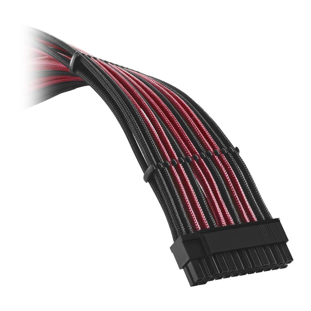 CableMod Upgrade Your Build: CableMod RT-Series Classic ModFlex Sleeved Cable Kit for ASUS/Seasonic/Phanteks (Black & Red) - View 2 of 3