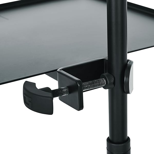 Gator Frameworks Gator Cases Microphone Stand with 11x15 Shelf for Enhanced Stability and Convenience - View 6 of 8