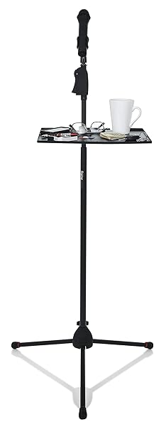 Gator Frameworks Gator Cases Microphone Stand with 11x15 Shelf for Enhanced Stability and Convenience - View 8 of 8