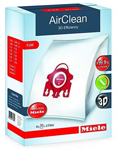 Miele Miele FJM AirClean 3D Efficiency Vacuum Cleaner Bags with Genuine Filters and Pre-Motor Protection for Optimal Performance - View 2 of 3