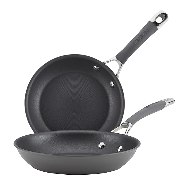 Circulon Circulon 83905 Radiance Nonstick Frying Pan Set - 8.5 & 10 Inch Hard Anodized Skillets in Gray
