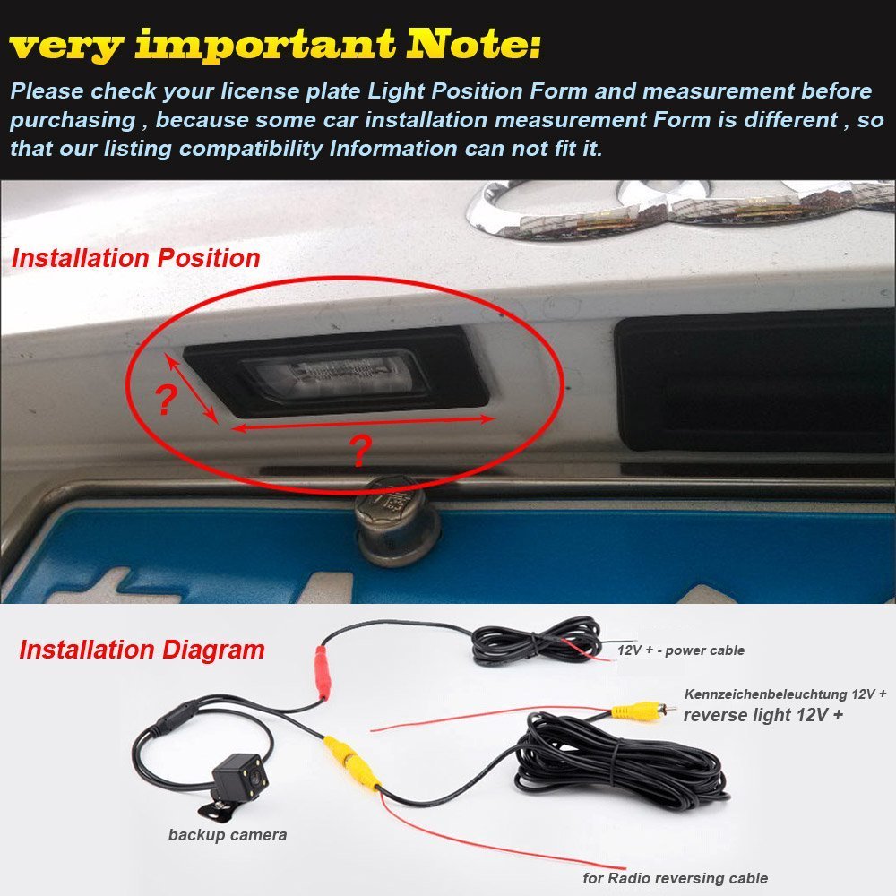 CCD Color Car Back Up Rear View Reverse Parking Camera for Hyundai Tucson Accent Elantra Terracan Veracruz Sonata 2023 Model - View 5 of 5