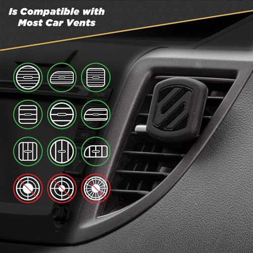 Scosche Scosche MAGVM2B MagicMount: Universal Magnetic Phone Mount for Car Air Vent - Strong Hold for iPhone, Samsung & More (2-Pack) - View 7 of 8