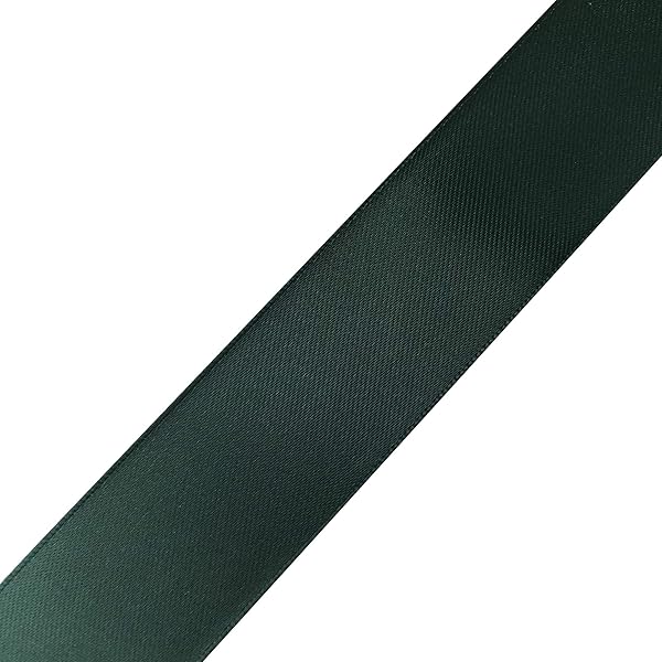 QIANF QIANF 3/8 Inch Wide Hunter Green Satin Ribbon 25 Yards for Gift Wrapping Hair Bows Weddings Birthdays and Floral Crafts - View 2 of 3