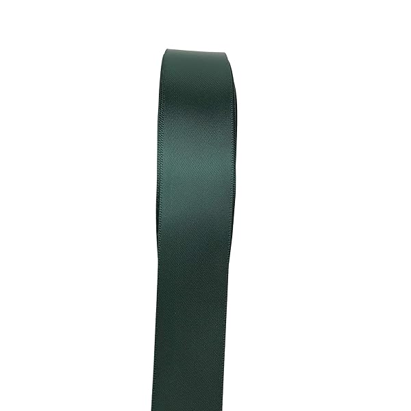QIANF QIANF 3/8 Inch Wide Hunter Green Satin Ribbon 25 Yards for Gift Wrapping Hair Bows Weddings Birthdays and Floral Crafts - View 3 of 3