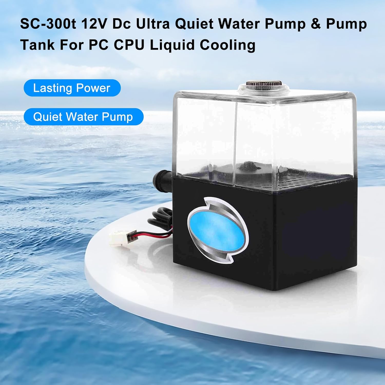 Walfront Walfront SC-300T DC 12V Ultra Quiet Water Cooling Pump 4W 300Lh Small 3P Connector for PC CPU Liquid Cooling System - View 5 of 8