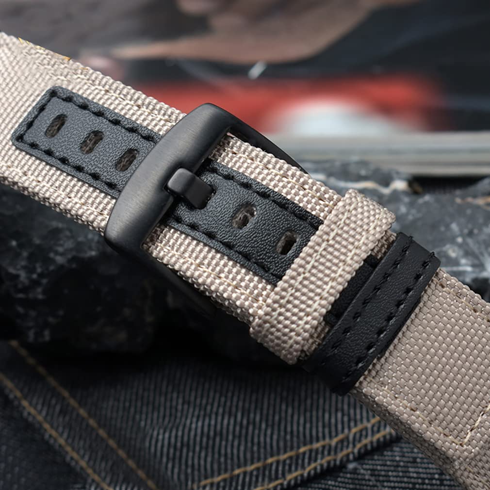 Nice Pies Quick Release Nylon Watch Bands Replacement Canvas Sport Strap 20mm 22mm 24mm Military Style Wristband for Men Women with Black Buckle - View 8 of 9