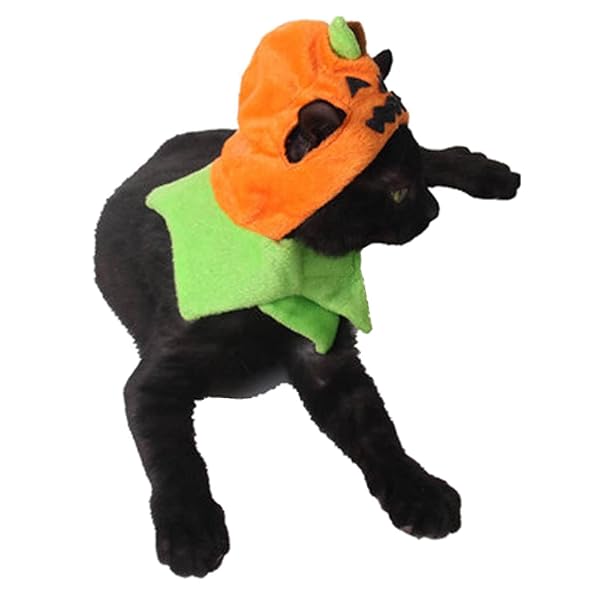 Orgrimmar Orgrimmar Halloween Pumpkin Cat Hat Cosplay Costume Cap for Cats and Kittens - View 4 of 7