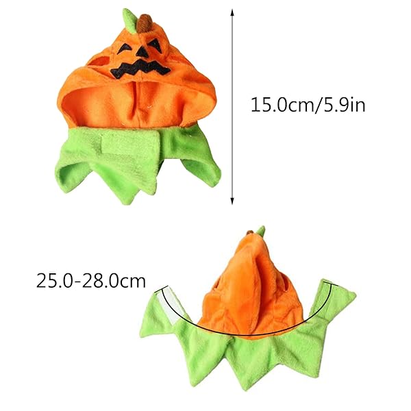 Orgrimmar Orgrimmar Halloween Pumpkin Cat Hat Cosplay Costume Cap for Cats and Kittens - View 5 of 7