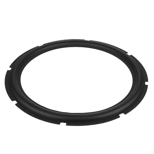 Zerone 12-Inch Speaker Rubber Surround Edge Rings - DIY Replacement Parts for Speaker Repair (Black)