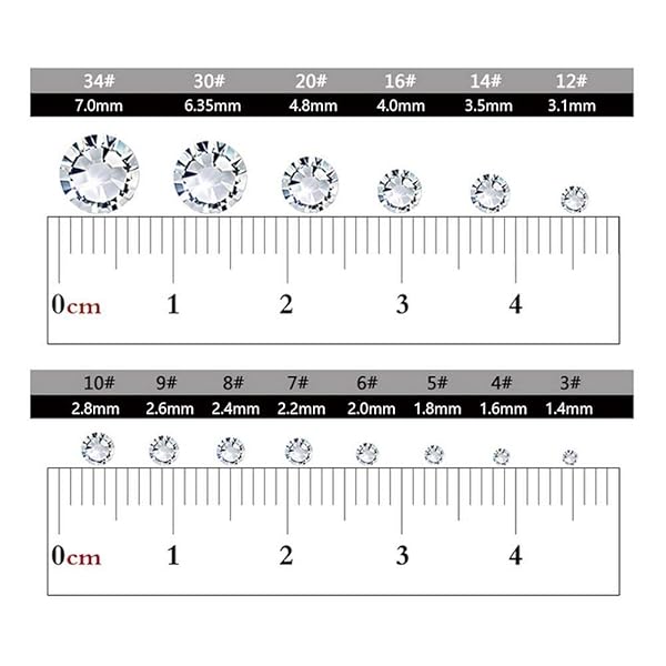 Onwon Onwon 1440 Pieces Clear Crystal Flat Back Rhinestones 4mm Brilliant Round Glass Gems Transparent Faux Diamond - View 3 of 6