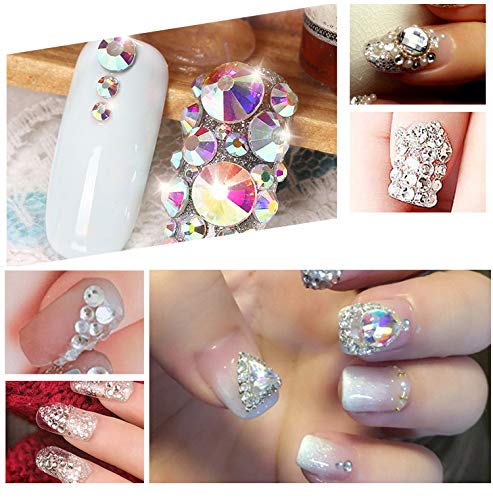 Onwon Onwon 1440 Pieces Clear Crystal Flat Back Rhinestones 4mm Brilliant Round Glass Gems Transparent Faux Diamond - View 5 of 6