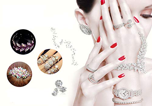 Onwon Onwon 1440 Pieces Clear Crystal Flat Back Rhinestones 4mm Brilliant Round Glass Gems Transparent Faux Diamond - View 6 of 6