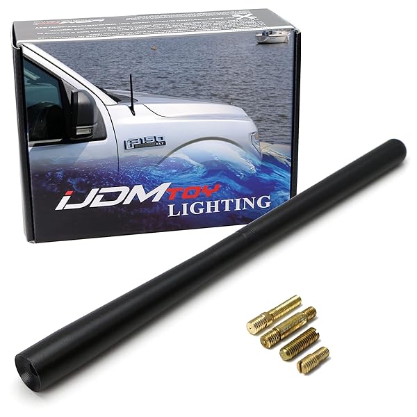 iJDMTOY iJDMTOY 7 Inch Short Radio Antenna Topper for Ford Toyota Dodge RAM Nissan Trucks Matte Black Finish - View 2 of 10