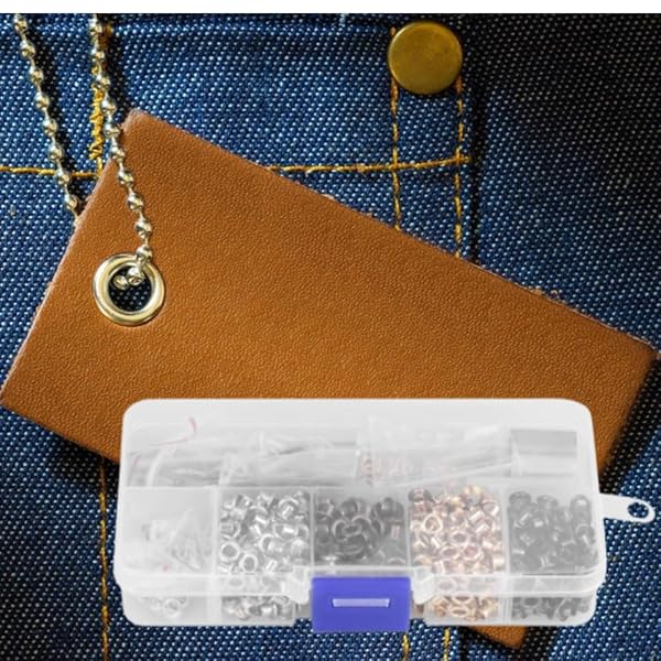 Hilitand Eyelet Grommet Set with Washers & Tools for Leather Craft - 420pcs Fasteners for Sewing Accessories - View 4 of 10